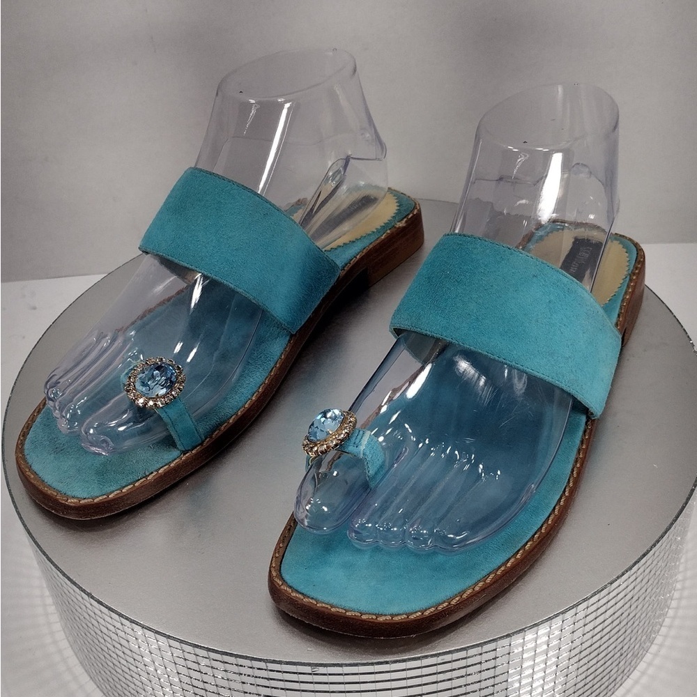 Constanca basto Elegant Blue Suede Women's size 7 pre owned Exellent condition - Picture 5 of 12